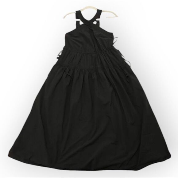Madewell 100% Cotton Black Halter Midi Sundress Sz 2 - Picture 7 of 16